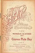 1922 AJC Craven Plate racebook front cover
