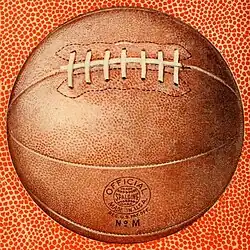 Image 26A Spalding basketball from 1922 (from History of basketball)