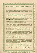 Back cover showing railway arrangements
