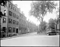 Southwestern corner of the square, at Mount Vernon Street, c. 1930