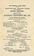 1934 AJC Epsom Handicap raceday officials