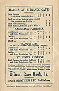 Back cover showing charges at the entrance gates