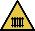 Level crossing with barriers