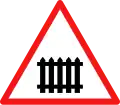 Level crossing with barriers