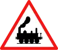 Level crossing without barriers
