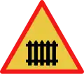Level crossing with barriers
