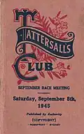 1945 Tatts Tramway Handicap racebook front cover