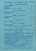 Back cover showing charges at the entrance gates