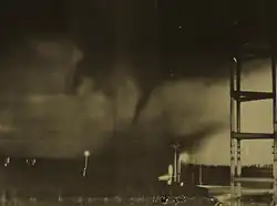 Photograph showing the tornado approaching Kokomo