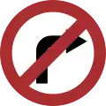No right turn
