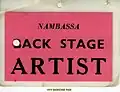Back stage pass