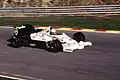 Teo Fabi, also during practice for the 1985 European Grand Prix.