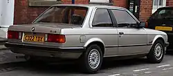 1986–1987 BMW 318i; rear view.