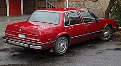 Rear view of a 1990-1991 Buick LeSabre Custom sedan