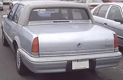Facelift Chrysler New Yorker Salon with a more rounded design; rear view