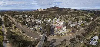 Aerial panorama of Glenrowan