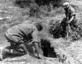 Unknown Date. Tunnel rat preparing for entering Vietnamese Tunnel, Vietnam.