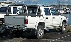 White pickup truck.