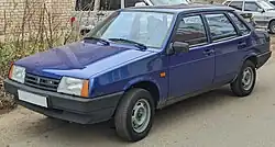 Front view of the VAZ 21099 (Lada Sagona) four-door saloon