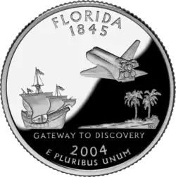 Florida quarter dollar coin