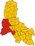 Location of Svay Chrum District