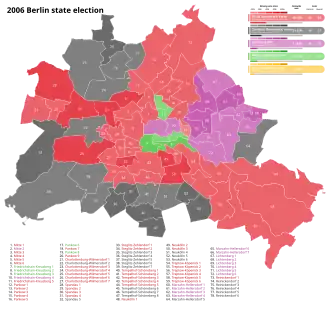 16th Abgeordnetenhaus, following 2006 election