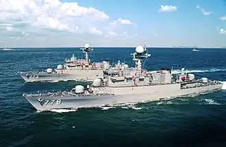 ROKS Bucheon and ROKS&nbsp;Sokcho on 11 May 2012.