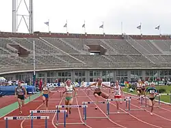 Image 36A women's 400 m hurdles race at the 2007 Dutch Championships (from Track and field)