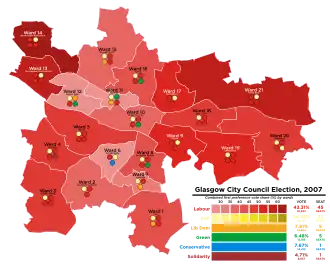 2007 results map