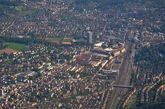 Aerial view in May 2011