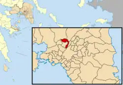 Location of Agioi Anargyroi-Kamatero