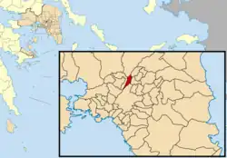 Location of Nea Filadelfeia-Nea Chalkidona