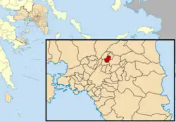 Location of Irakleio Attica