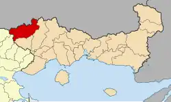 Location of Kato Nevrokopi