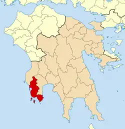 Location of Pylos-Nestoras
