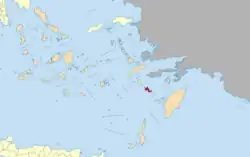 Location of Tilos