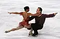 Pair sit spin Amanda Evora and Mark Ladwig