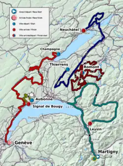 Map of the race