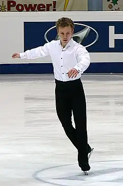 Ross Miner sets up for a jump.