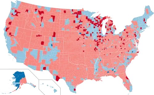 Results by county flips from 2008 to the 2012 presidential election[d]