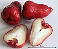 Fruit, whole and in longitudinal section
