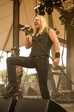 Atkins performing in 2014
