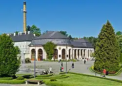 Pump room and spa park in Kudowa-Zdrój