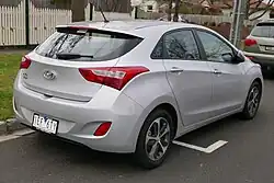 Facelift Hyundai i30 five-door (rear)