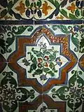 16th-century Sevillan tiles on the lower walls