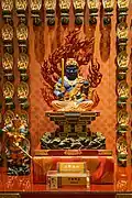 Shrine to Acala (Chinese: 不動明王; pinyin: Bùdòng Míngwáng), one of the eight Zodiac protectors, within the Universal Wisdom Hall