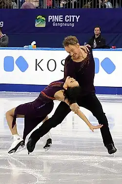 Madison Chock and Evan Bates at the 2017 Four Continents Championships