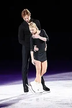 Evgenia Tarasova and Vladimir Morozov at the 2018 Winter Olympics