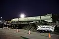 The slogan "Israel must be wiped off the face of the earth" inscribed on a Shahab-2 missile displayed in Mashhad (2019)