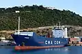 MV Mimer, seen in her CMA CGM livery at Philipsburg, Sint Maarten